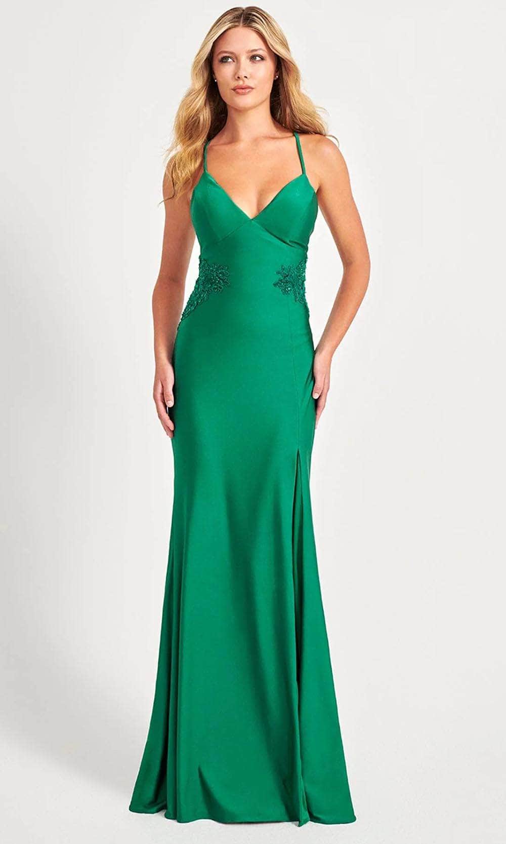 Image of Faviana 11020 - Applique Back Mermaid Prom Gown