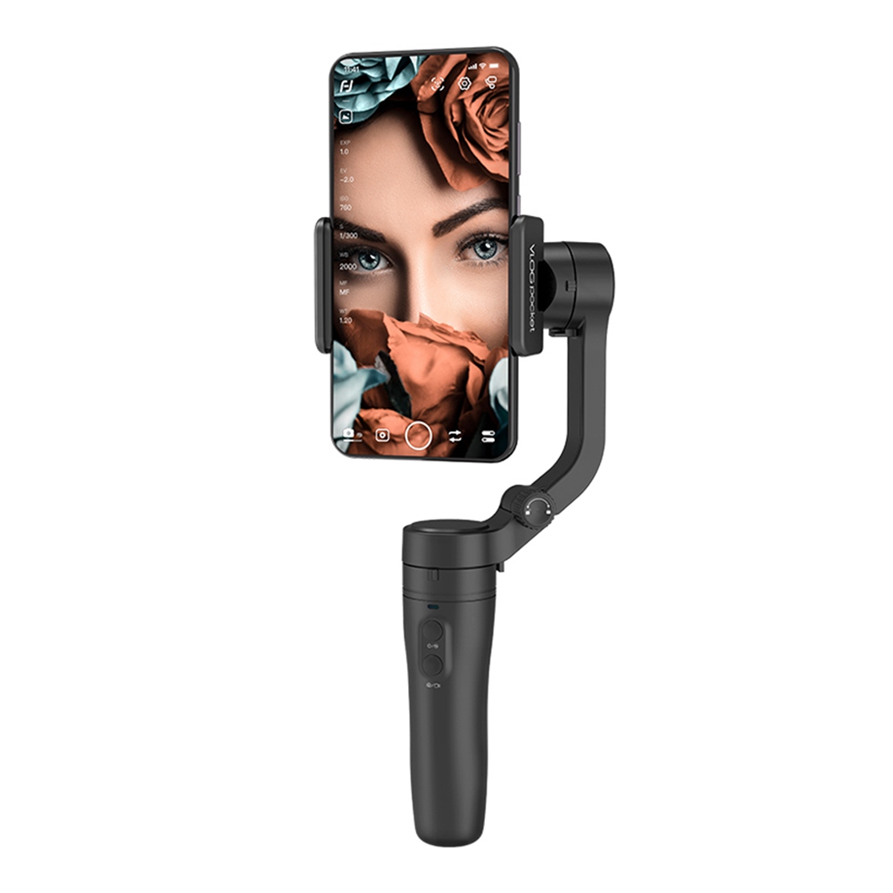Image of Feiyu Tech VLOG Pocket Foldable 3-Axis Handheld Gimbal Stabilizer for Smartphone - Black