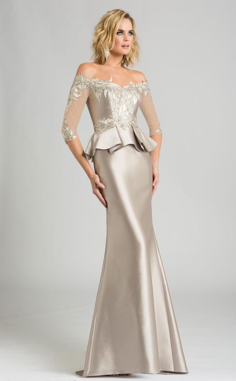 Image of Feriani Couture - 18574 Beaded Off-Shoulder Trumpet Dress