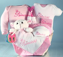 Image of Fit for a Princess Baby Gift Basket