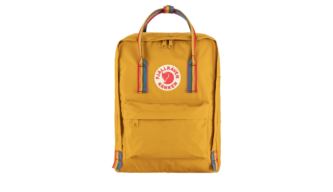 Image of Fjällräven Kånken Rainbow Ochre-Rainbow Pattern ESP