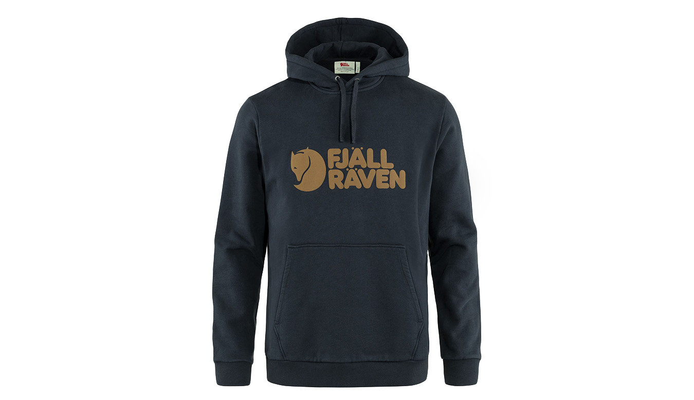 Image of Fjällräven Logo Hoodie M Dark Navy ESP