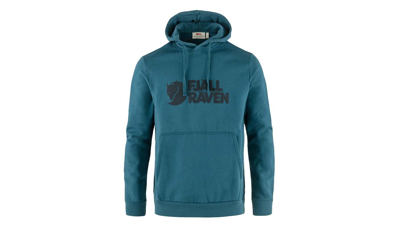 Image of Fjällräven Logo Hoodie M Deep Sea CZ