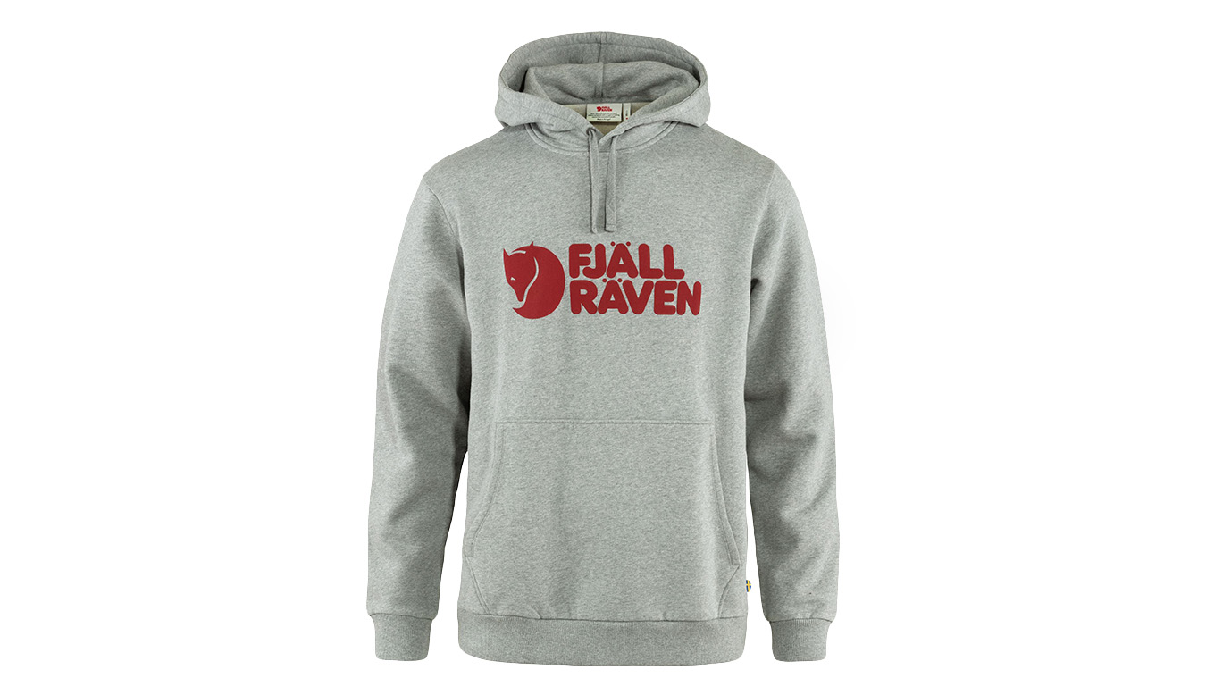 Image of Fjällräven Logo Hoodie M Grey-Melange CZ