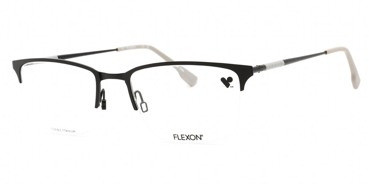 Image of Flexon E1130 002 Óculos de Grau Pretos Masculino PRT