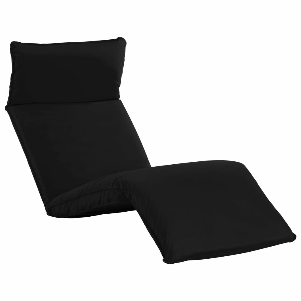 Image of Foldable Sunlounger Oxford Fabric Black