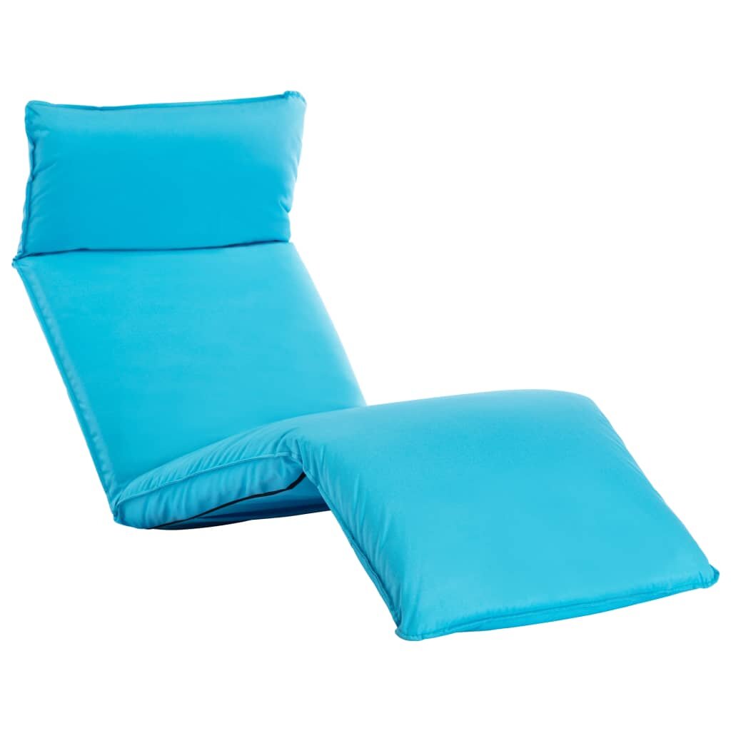 Image of Foldable Sunlounger Oxford Fabric Blue