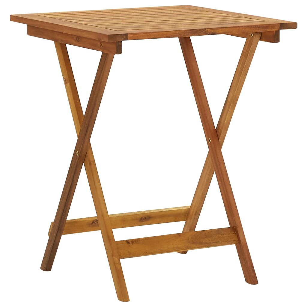 Image of Folding Garden Table 236"x236"x295" Solid Acacia Wood