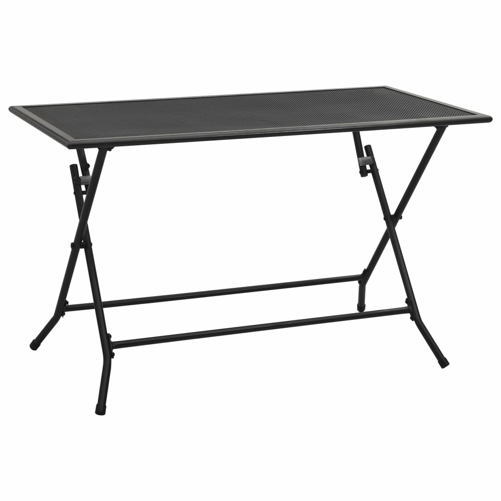 Image of Folding Mesh Table 472"x236"x283" Steel Anthracite