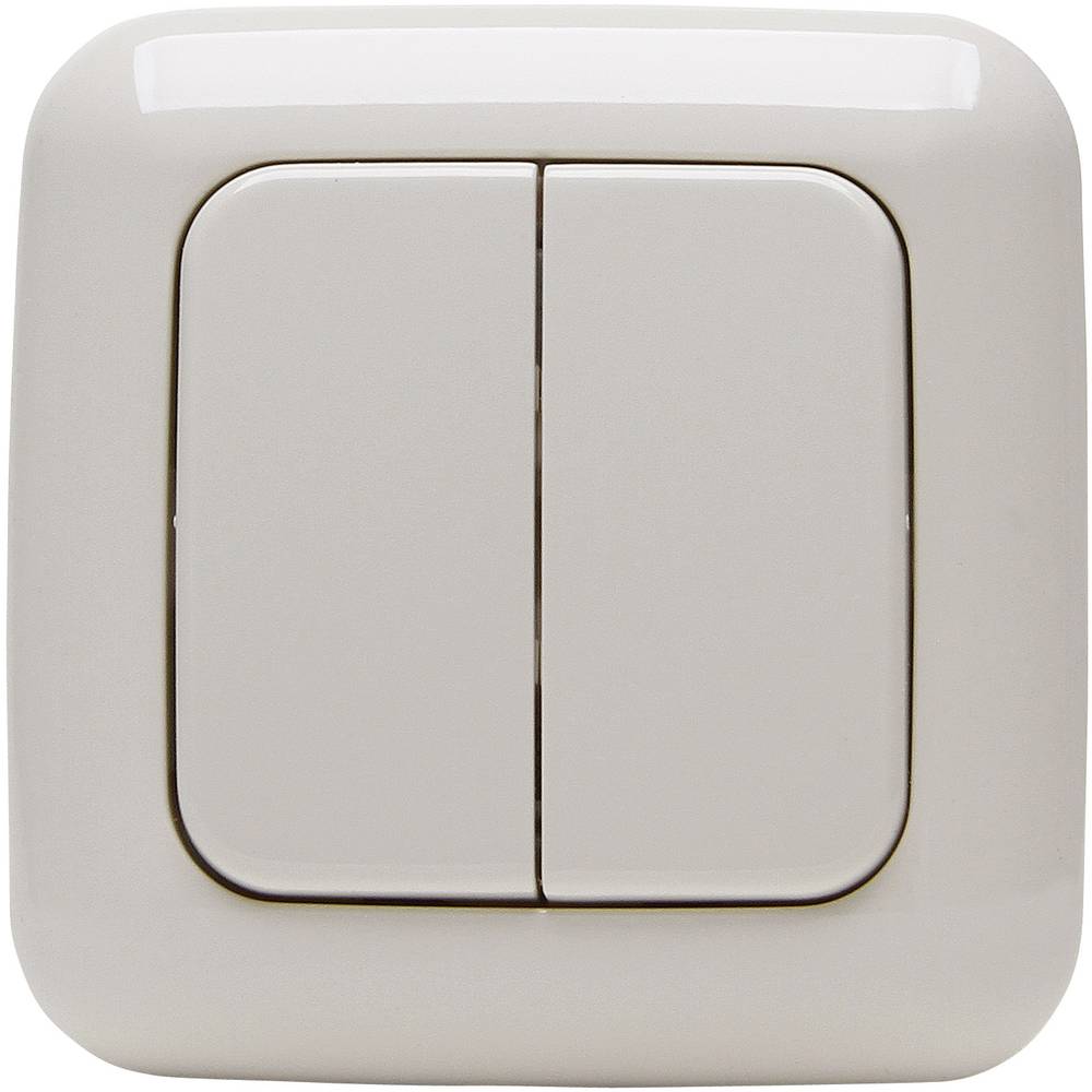 Image of Free Control 30 Kopp Free Control 2-channel Wall-mount switch Creamy white
