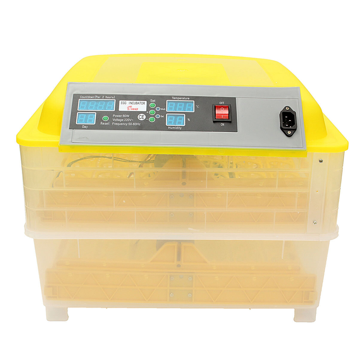 Image of Fully Automatic Digital Egg Incubator 96 Eggs Poultry Duck Hatcher DT 110V 80W
