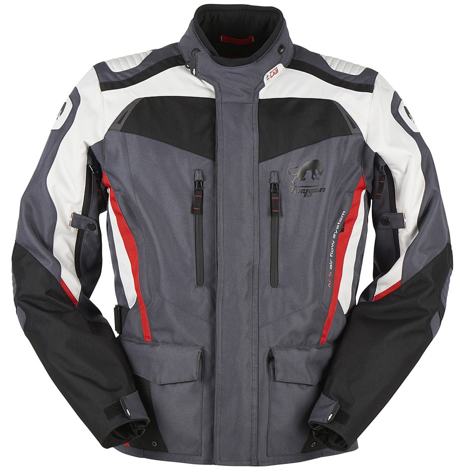 Image of Furygan Apalaches Jacket Black Gray Red Size 3XL EN