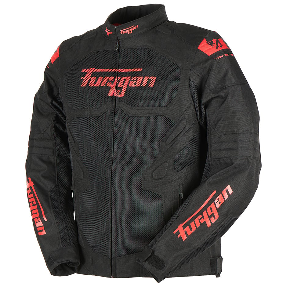 Image of Furygan Atom Vented Evo Noir Rouge Blouson Taille 4XL