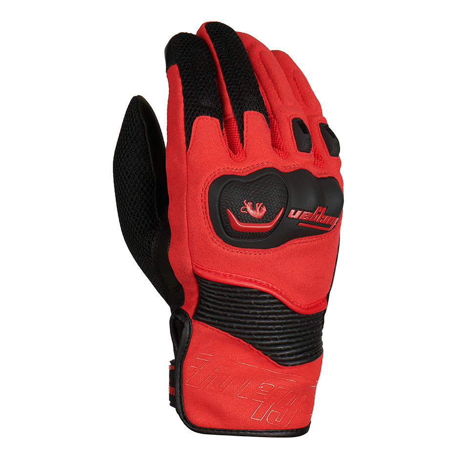 Image of Furygan Dust D3O Schwarz Rot Handschuhe Größe 2XL