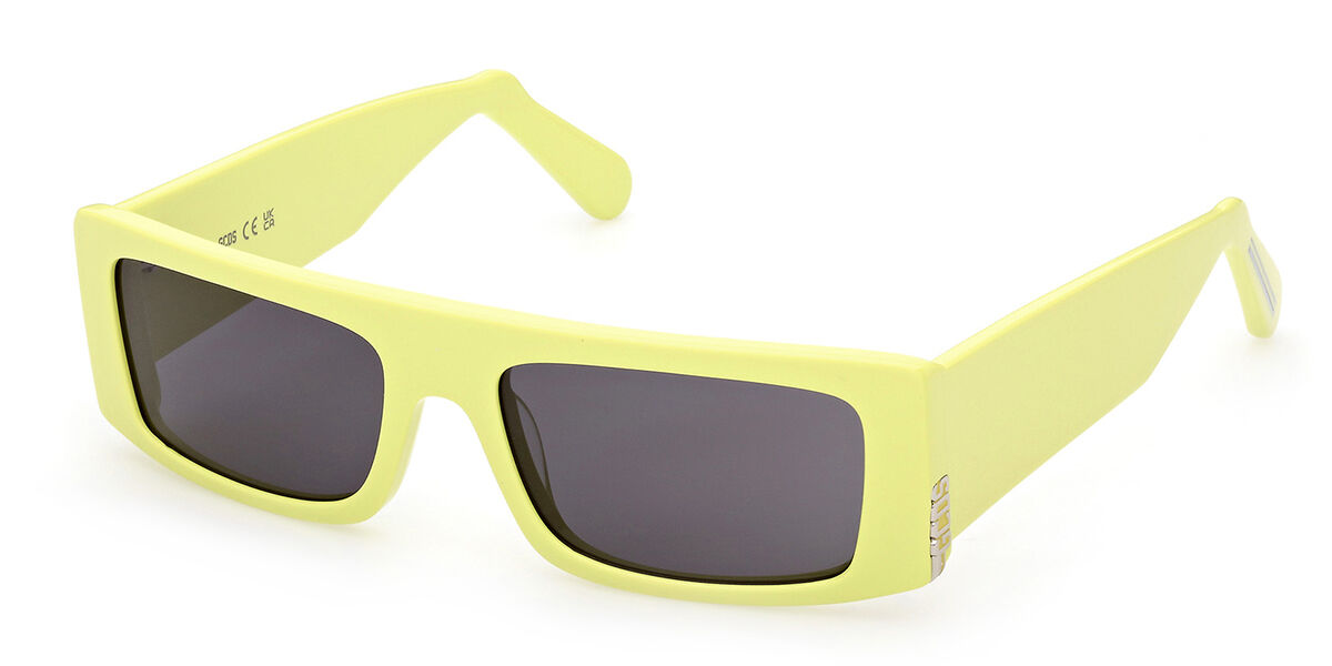 Image of GCDS GD0009 93A 57 Lunettes De Soleil Homme Jaunes FR