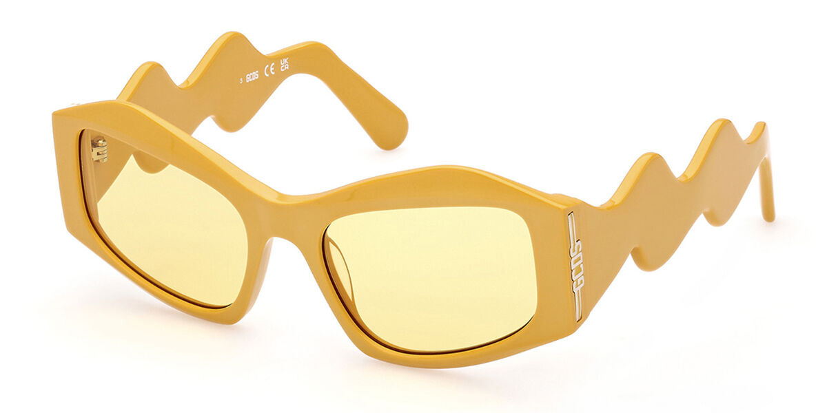 Image of GCDS GD0023 39E 54 Lunettes De Soleil Homme Jaunes FR