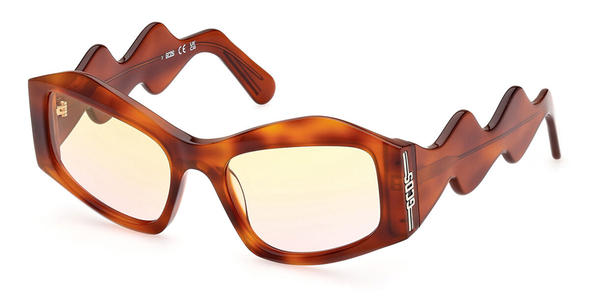 Image of GCDS GD0023 53G Óculos de Sol Tortoiseshell Masculino BRLPT