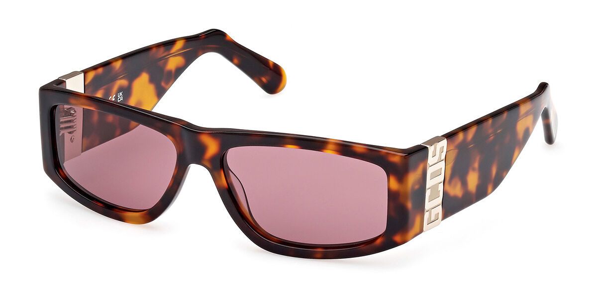 Image of GCDS GD0037 52S 57 Lunettes De Soleil Homme Tortoiseshell FR