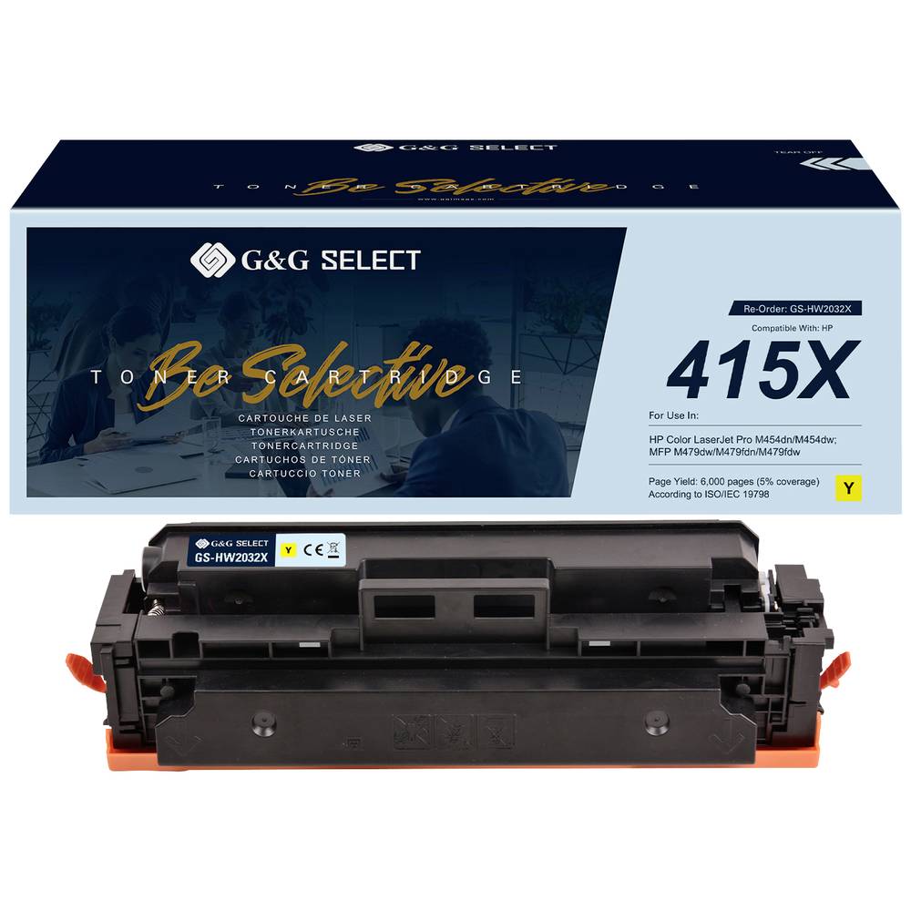 Image of G&G Toner replaced HP 415X Compatible Yellow W2032X GS-HW2032X(415X)