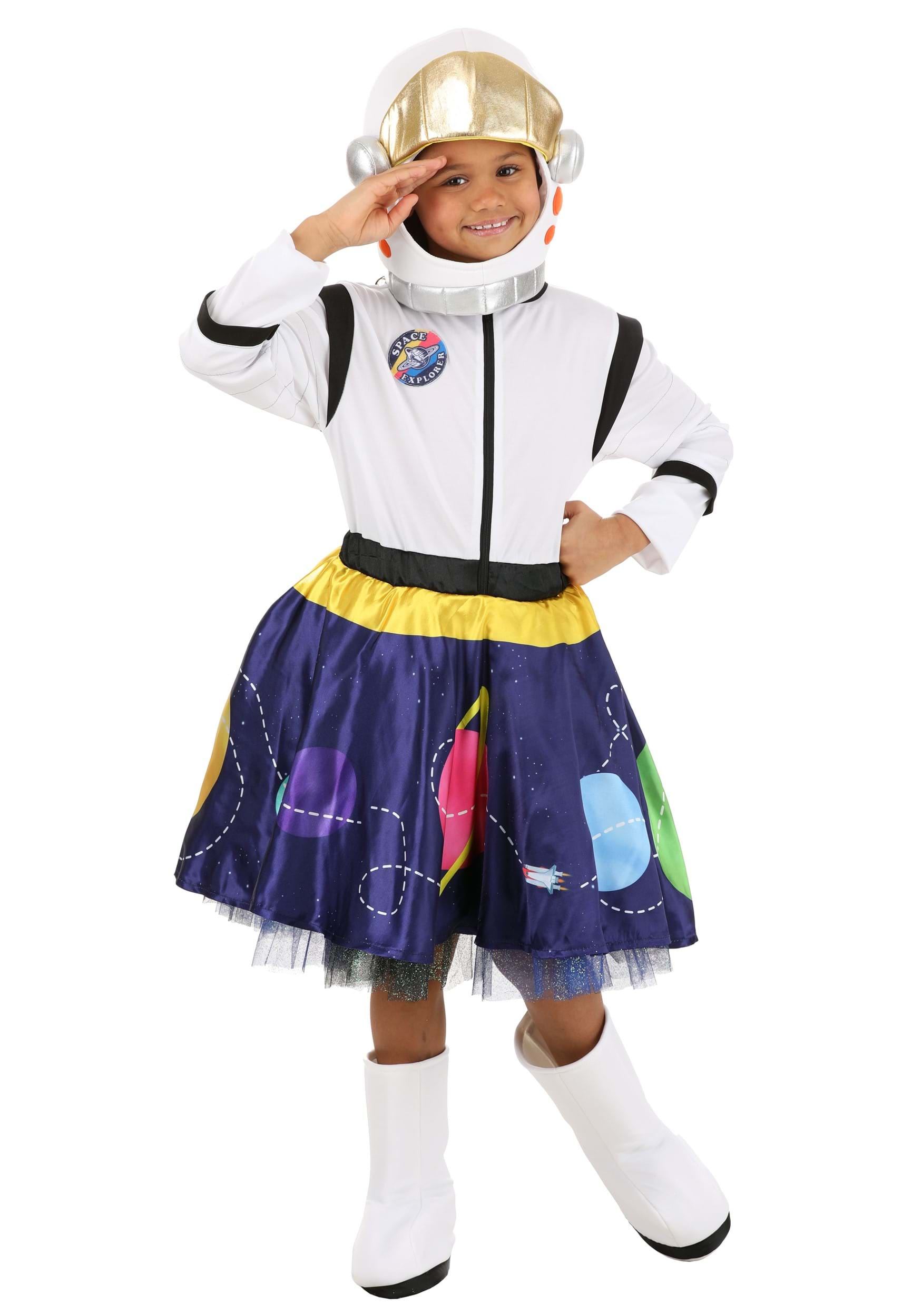 Image of Galactic Astronaut Girl's Costume ID FUN3848CH-L