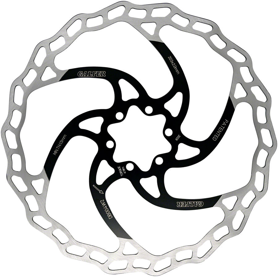 Image of Galfer MTB/E-Bike Disc Brake Rotor - 203mm 6-Bolt 20mm