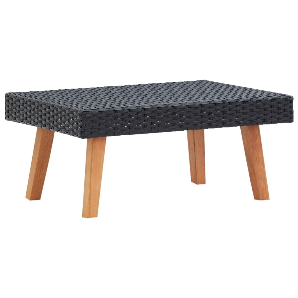 Image of Garden Coffee Table Poly Rattan Black