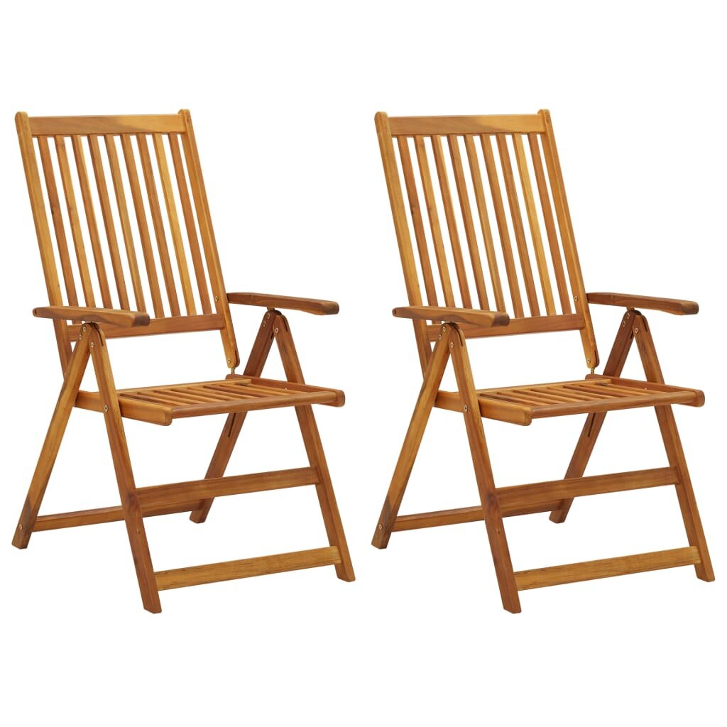 Image of Garden Reclining Chairs 2 pcs Solid Acacia Wood