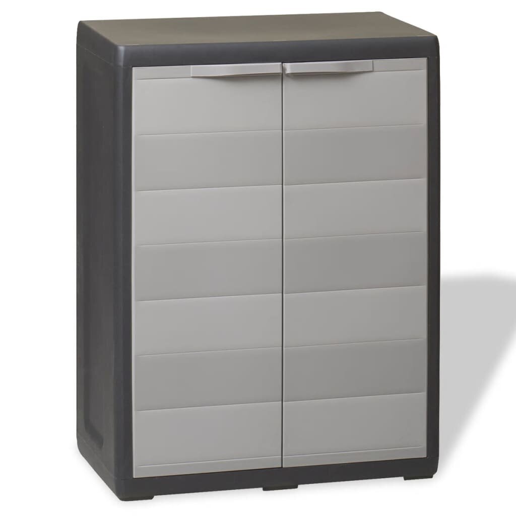 Image of Garden Storage Cabinet with 1 Shelf Black and Gray