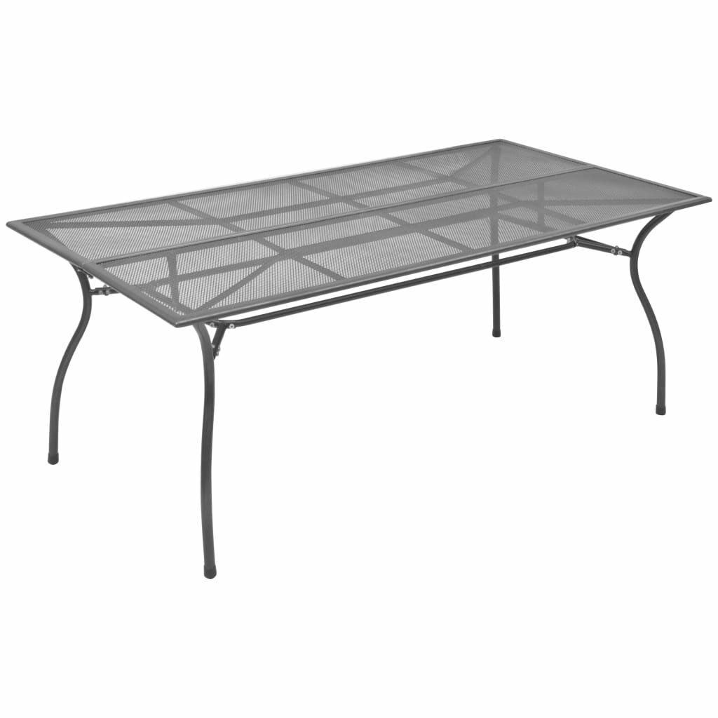 Image of Garden Table Anthracite 669"x352"x285" Steel Mesh