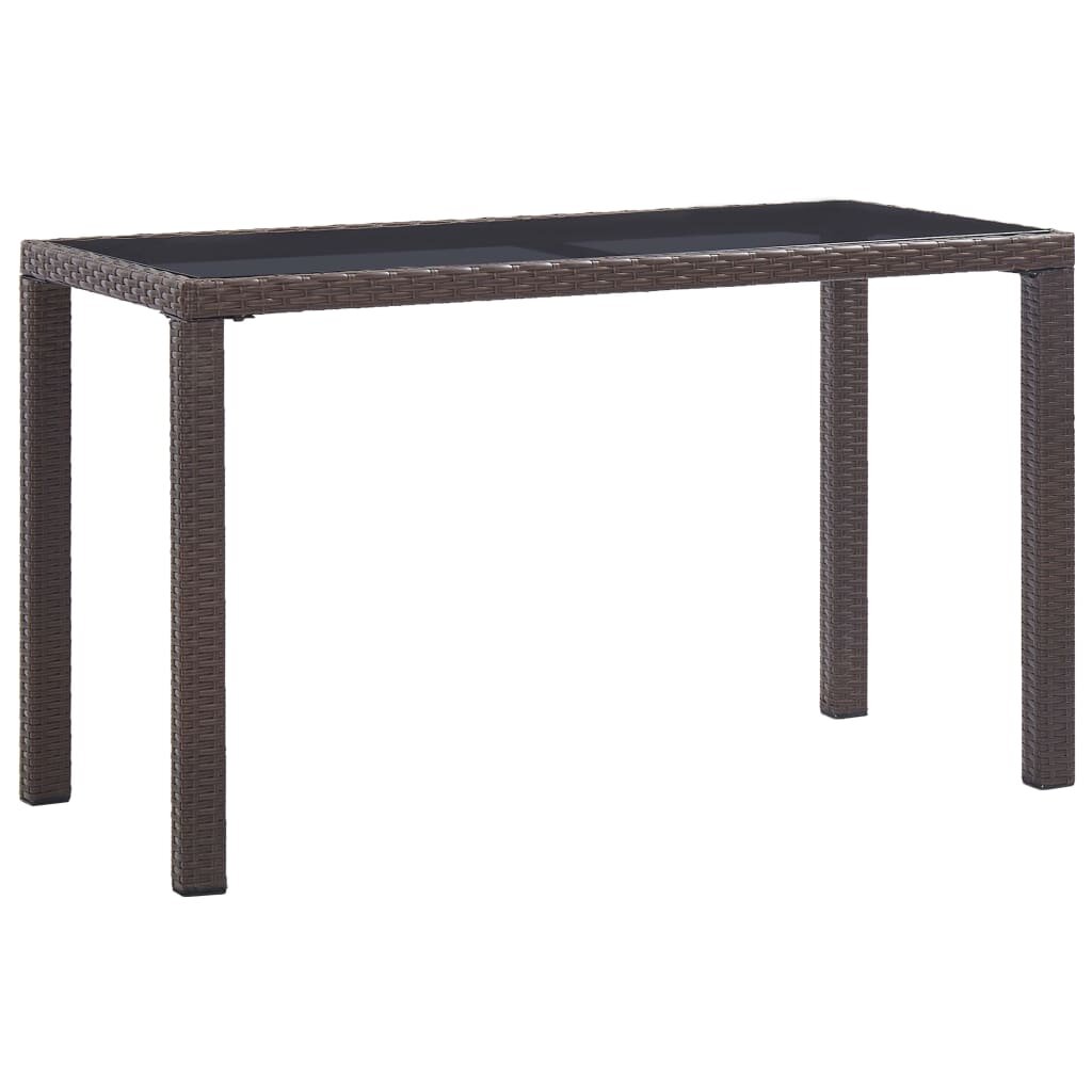 Image of Garden Table Brown 484"x136"x291" Poly Rattan