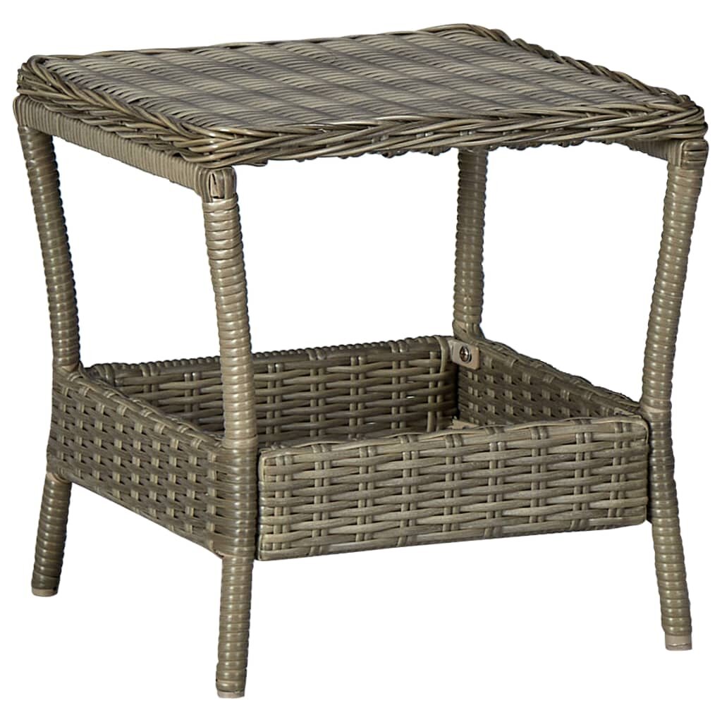 Image of Garden Table Brown 77"x177"x183" Poly Rattan