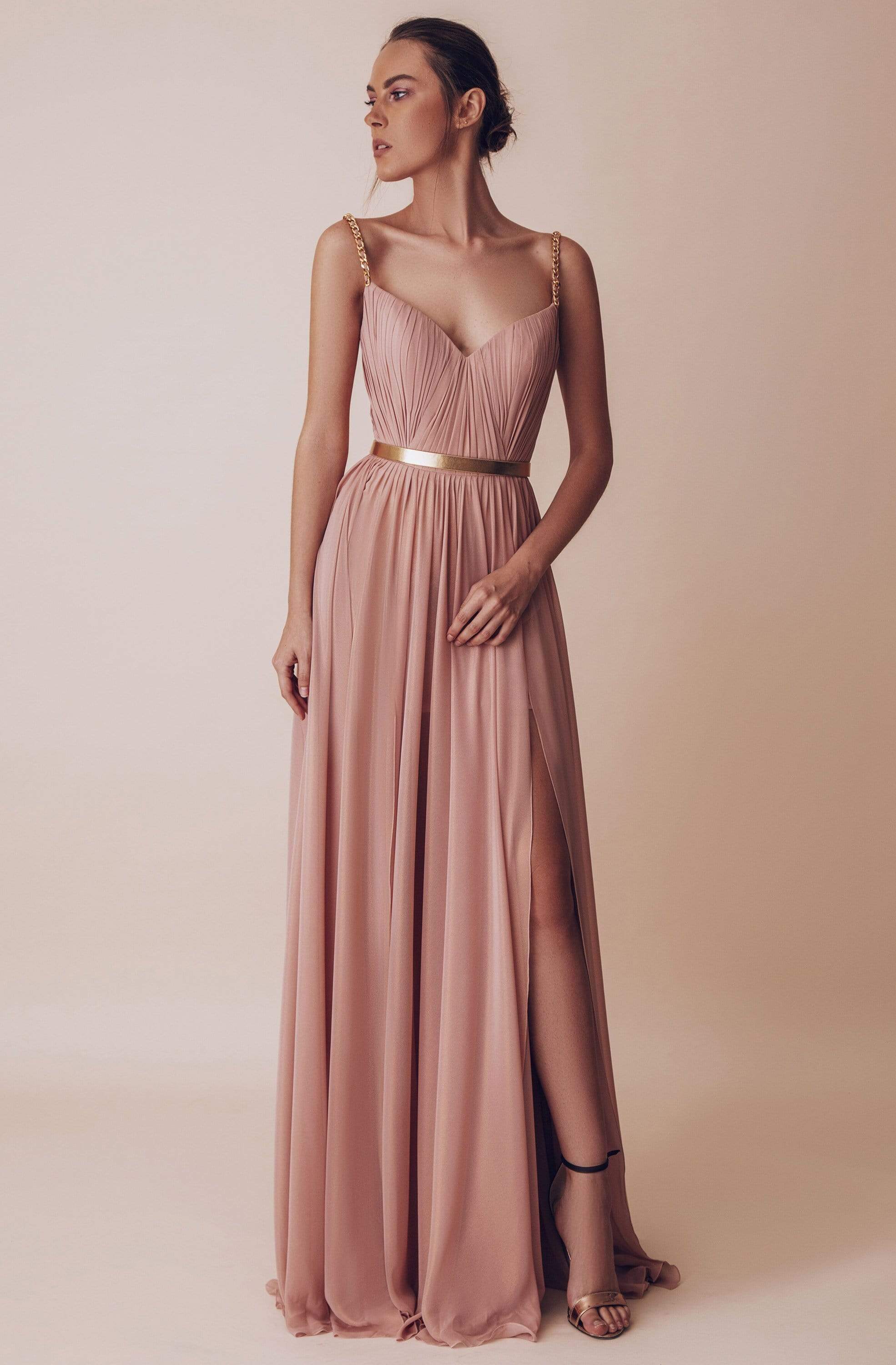 Image of Gatti Nolli Couture - OP-4986 Ruched Plunging Sweetheart A-line Dress
