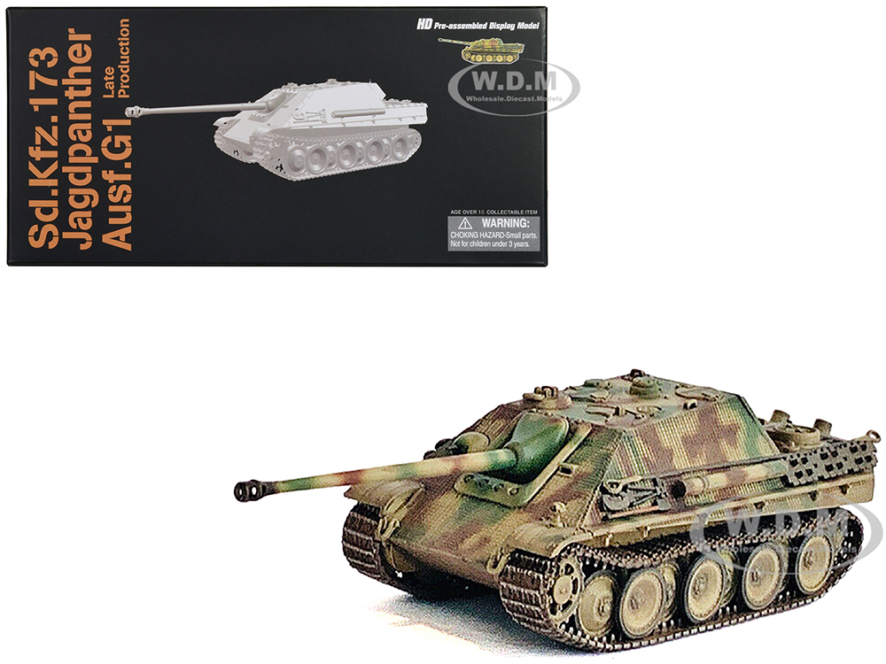 Image of Germany SdKfz173 Jagdpanther AusfG1 Late Production Tank "sPzJgAbt654 France" (1944) "NEO Dragon Armor" Series 1/72 Plastic Model by Dragon Mod