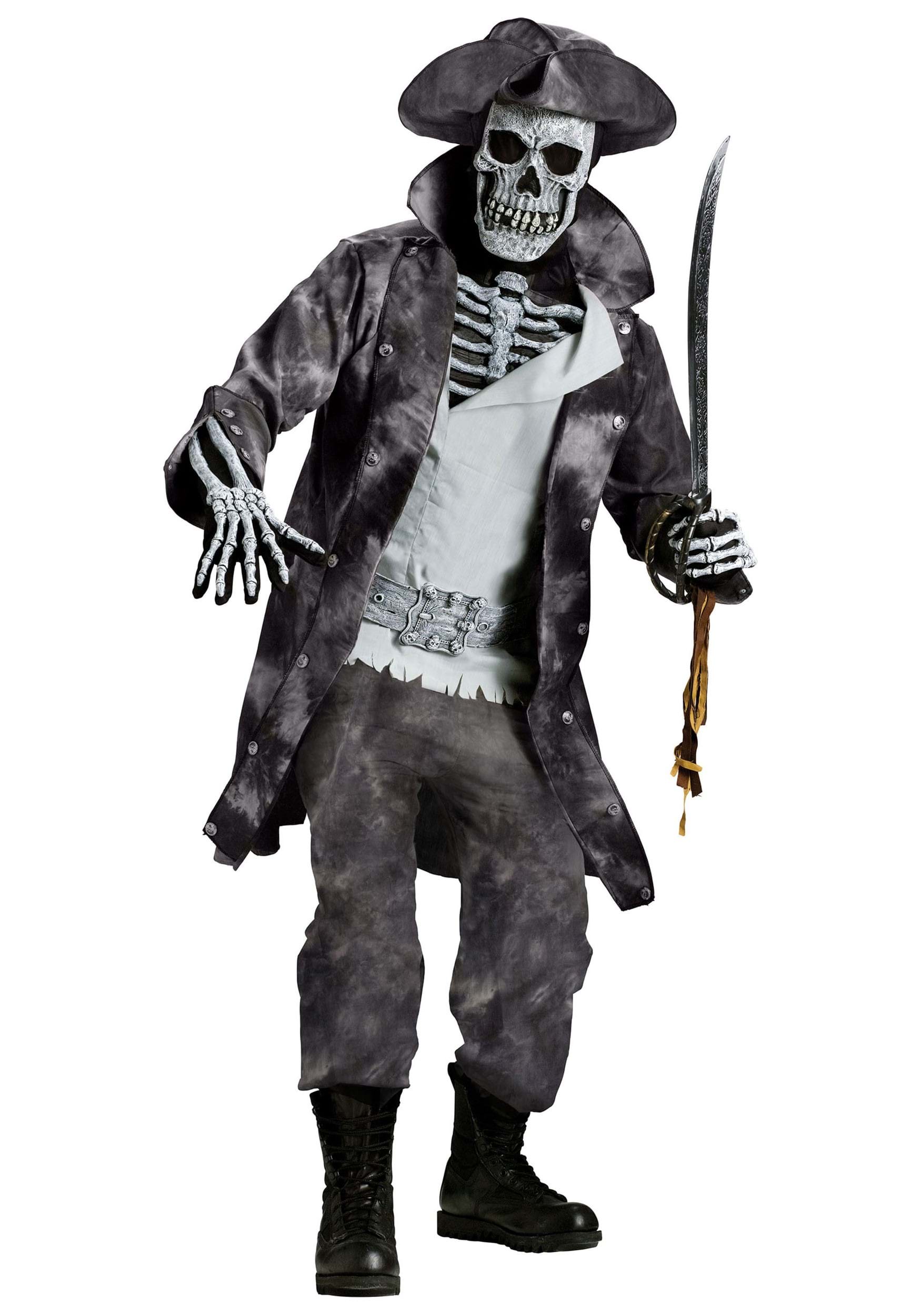 Image of Ghost Pirate Costume | Ghost Halloween Costume For Adults ID FU132354-2X