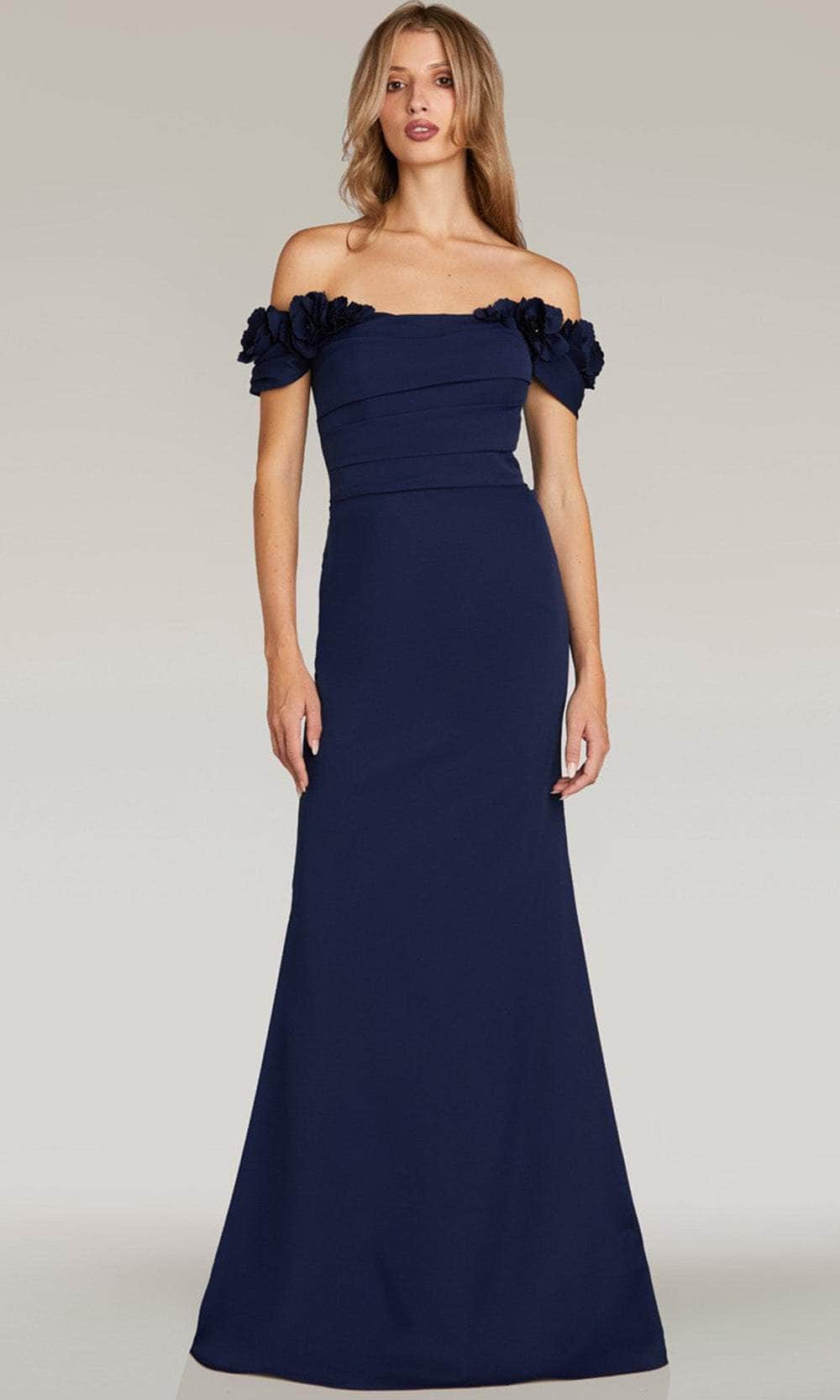 Image of Gia Franco 12220 - Floral Applique Evening Dress