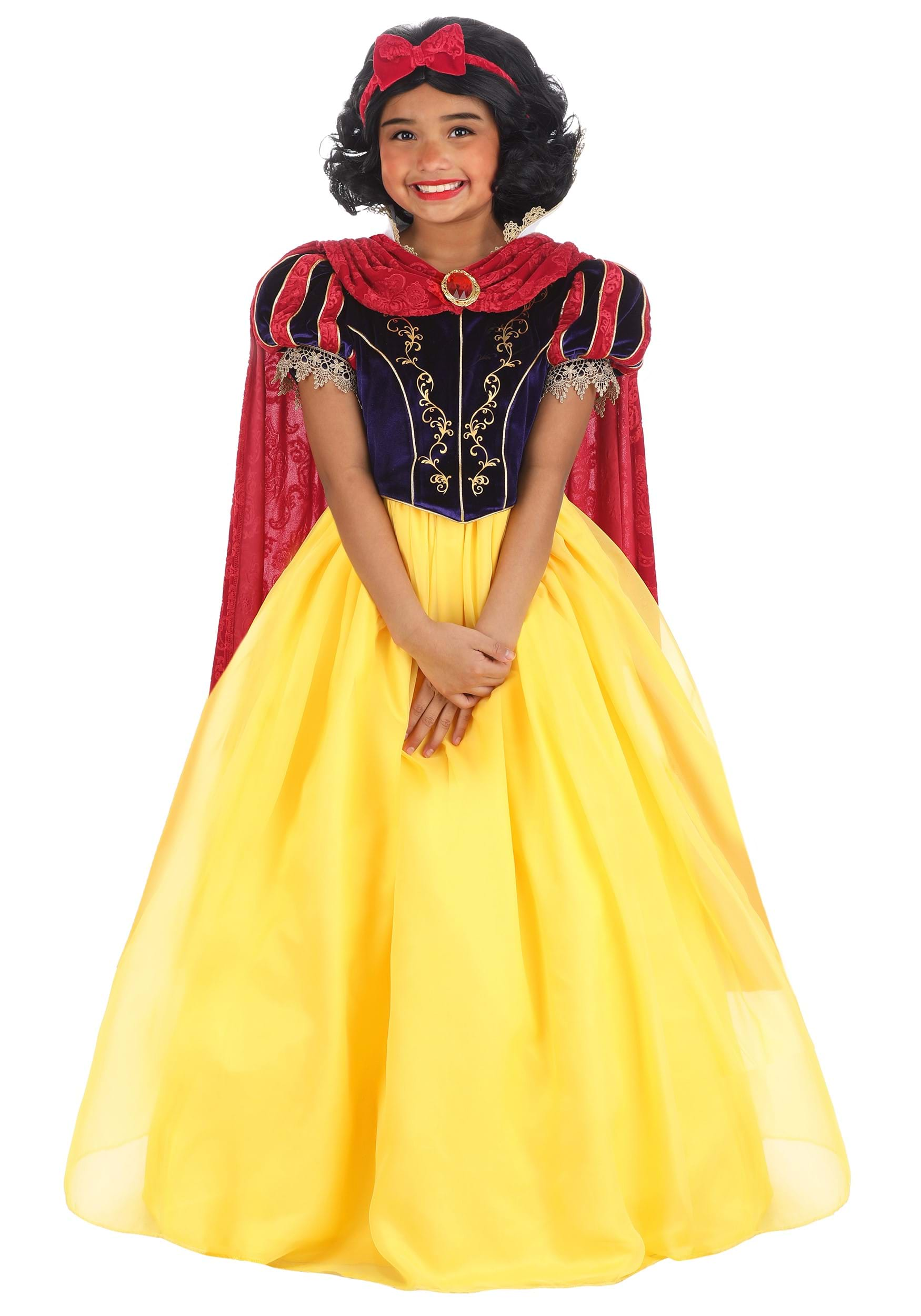 Image of Girl's Premium Snow White Costume ID FUN3381CH-M