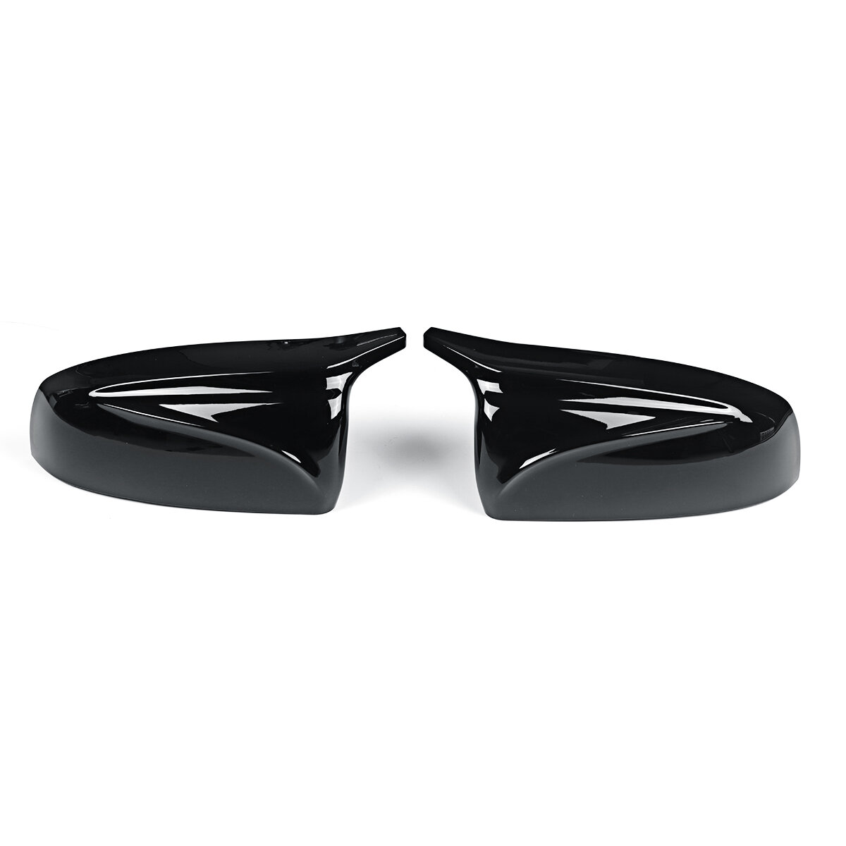 Image of Glossy Black M Style Rear View Mirror Cap Cover Replacement Pair For BMW X5 X6 E70 E71 2007-2013