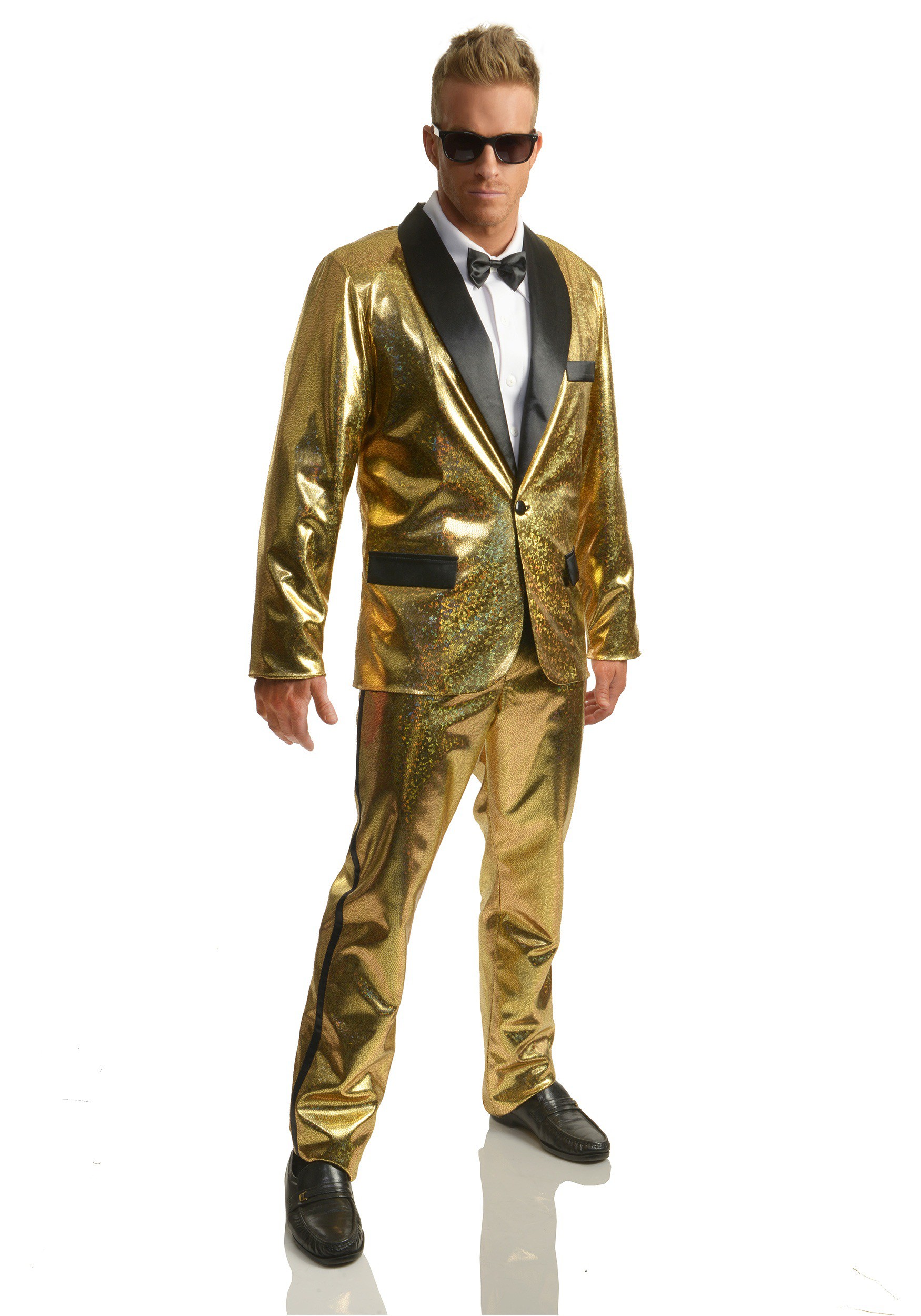 Image of Gold Disco Ball Tuxedo Men's Costume ID CH03121BVGD-M
