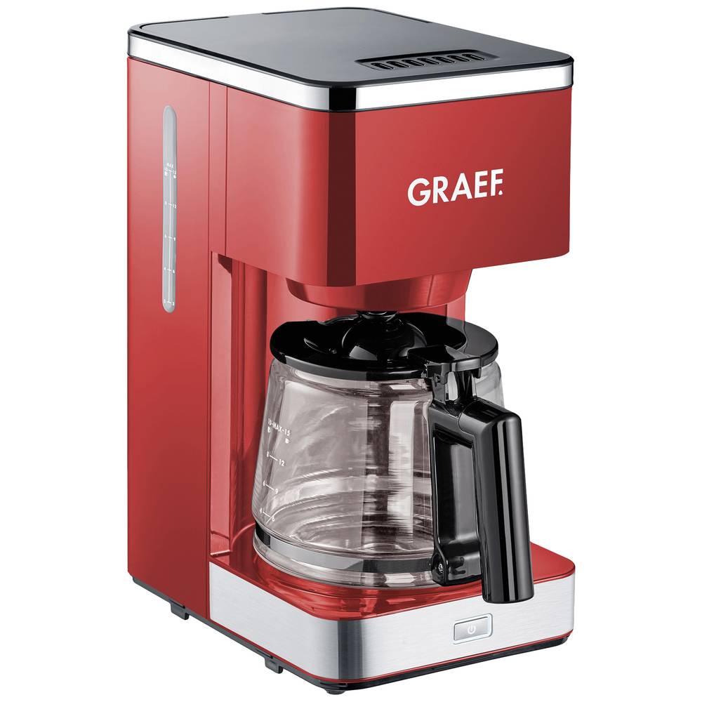 Image of Graef FK 403 Coffee maker Red Cup volume=10 Glass jug Plate warmer