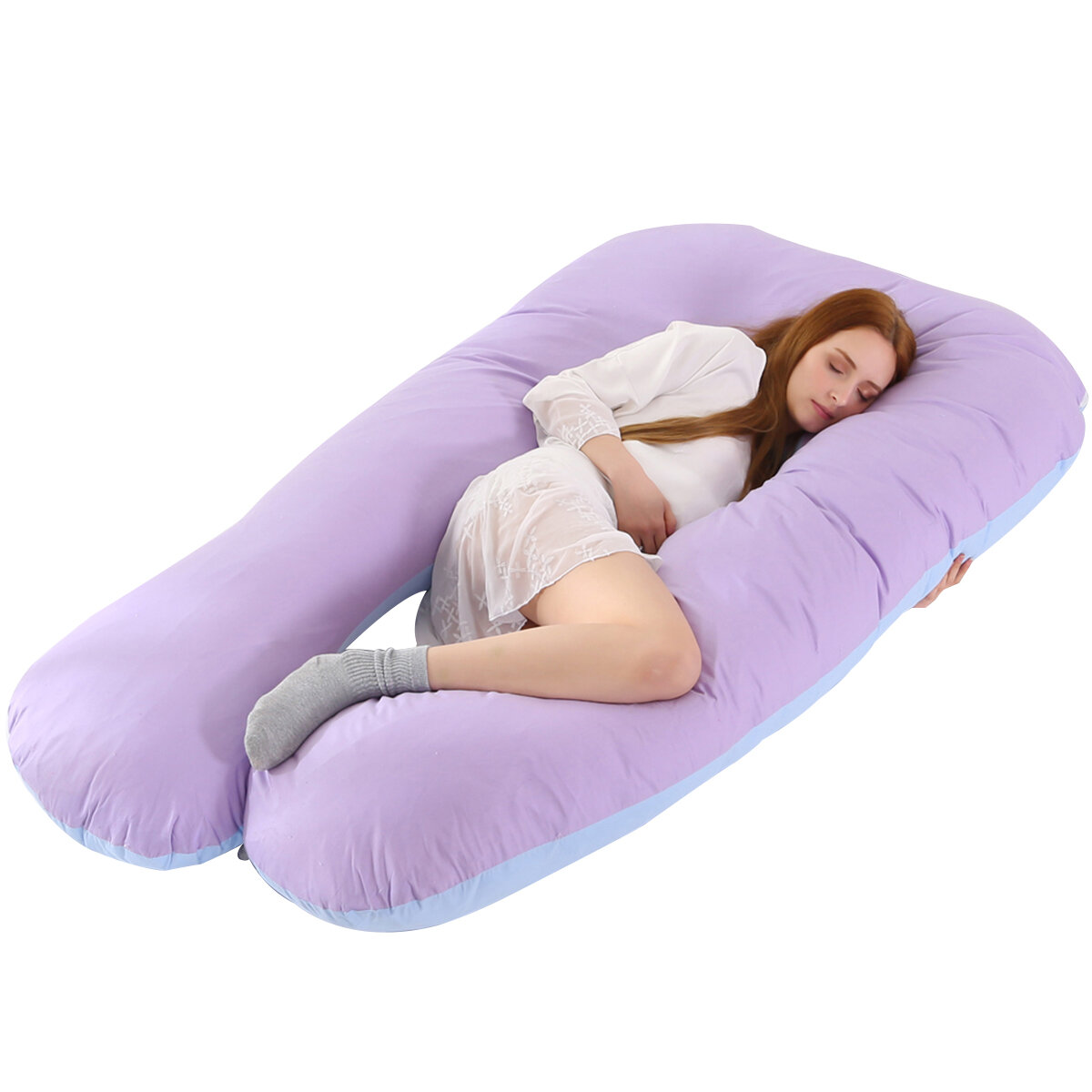 Image of Gravida Pillow Belly Contoured Body U Shape Comfort Cuddler Oversize