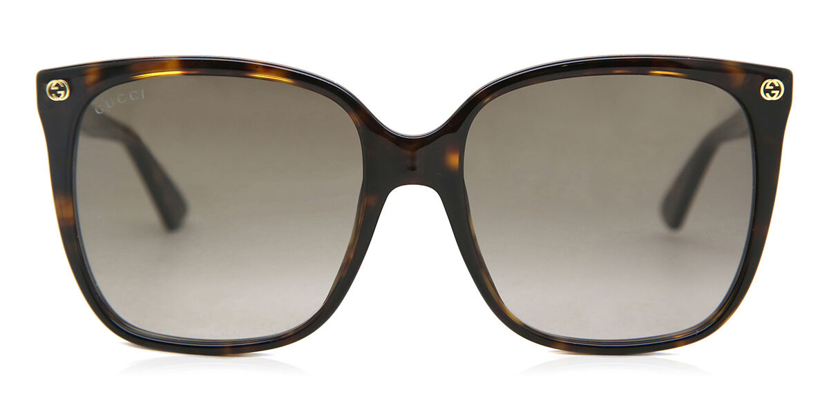 Image of Gucci GG0022S 003 57 Lunettes De Soleil Femme Tortoiseshell FR