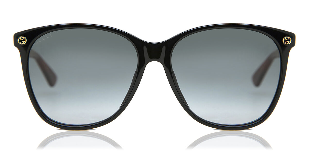 Image of Gucci GG0024S 003 58 Lunettes De Soleil Femme Noires FR