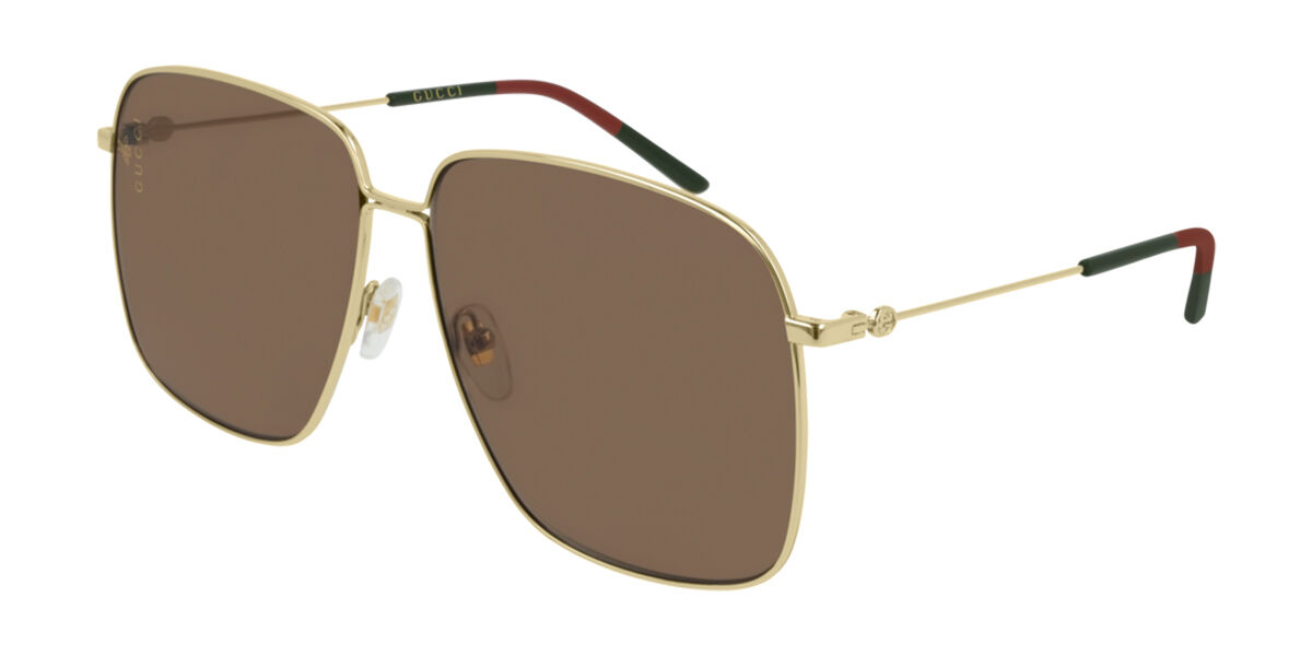 Image of Gucci GG0394S 002 61 Lunettes De Soleil Femme Dorées FR