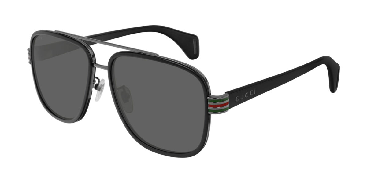 Image of Gucci GG0448S 001 58 Lunettes De Soleil Homme Noires FR