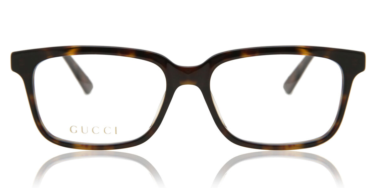 Image of Gucci GG0557OJ Asian Fit 002 53 Tortoiseshell Damskie Okulary Korekcyjne PL