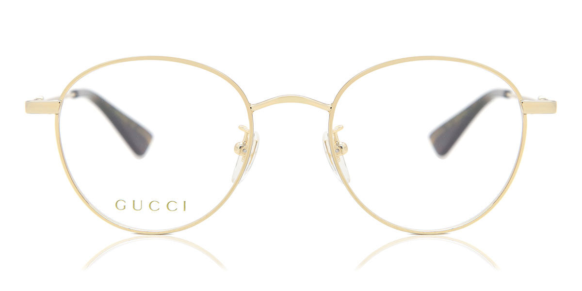 Image of Gucci GG0607OK Asian Fit 001 50 Złote Męskie Okulary Korekcyjne PL