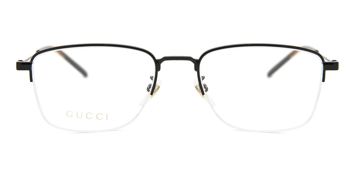 Image of Gucci GG0686OA Formato Asiático 001 Óculos de Grau Pretos Masculino BRLPT
