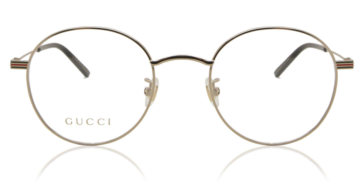 Image of Gucci GG1054OK Formato Asiático 001 Óculos de Grau Dourados Masculino BRLPT