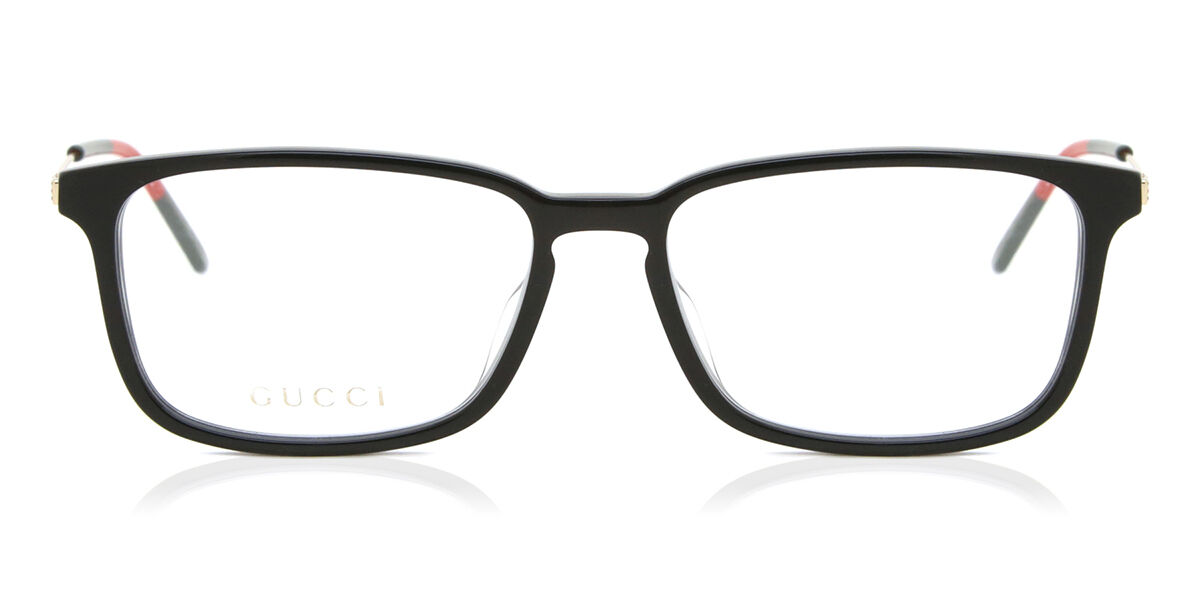Image of Gucci GG1056OA Asian Fit 001 56 Svarta Glasögon (Endast Båge) Män SEK