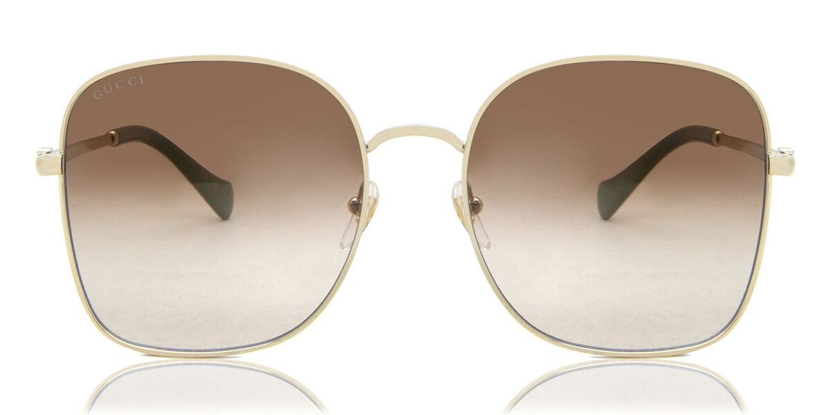 Image of Gucci GG1143S 002 59 Lunettes De Soleil Femme Dorées FR